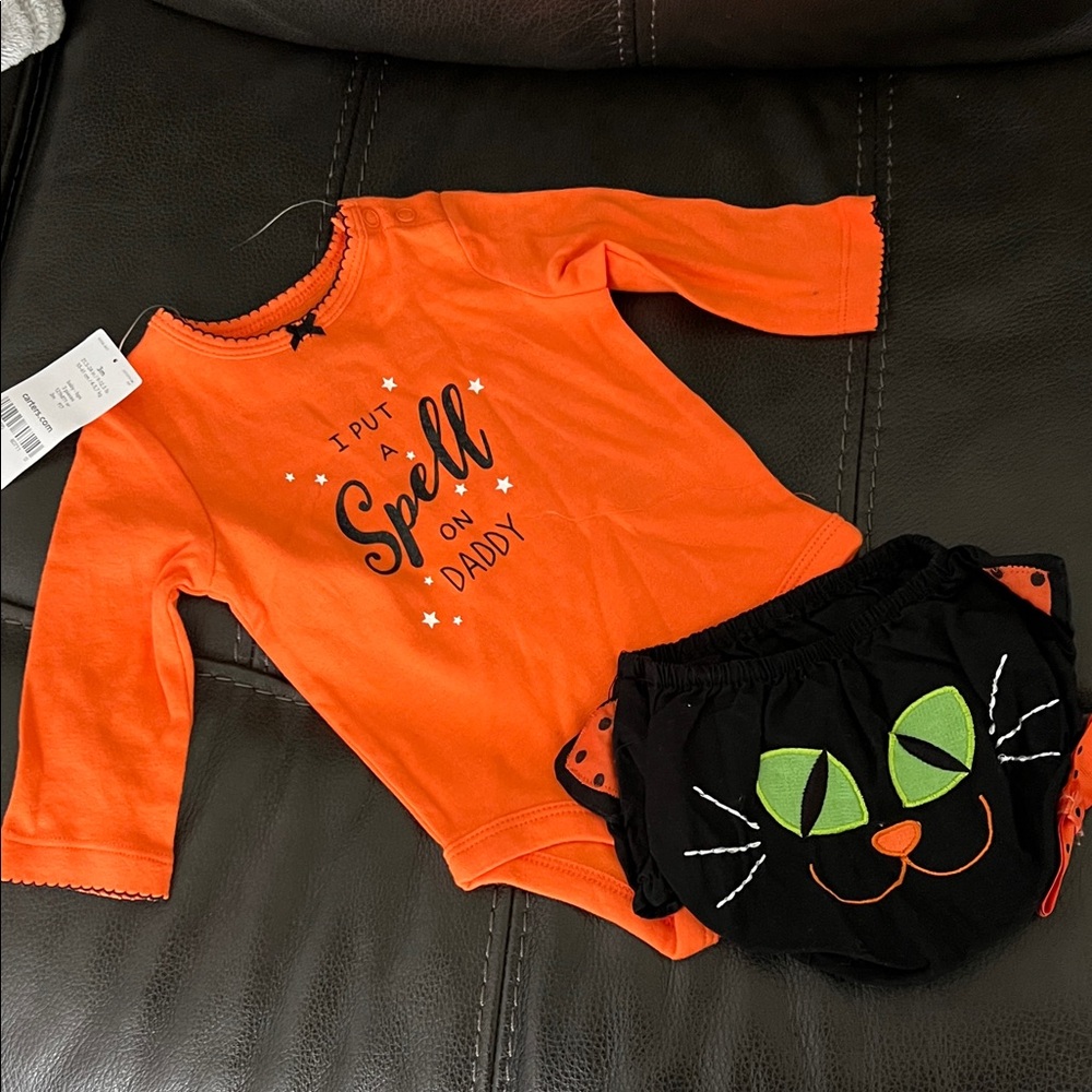 Carter's Orange and Black Halloween Costume Set